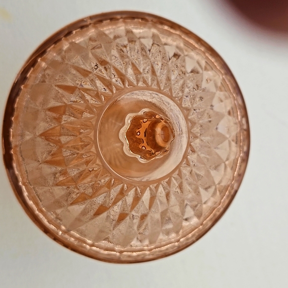 Vintage KIG Indonesia Peach/Pink Lidded Candy Dish - Picture 3 of 4